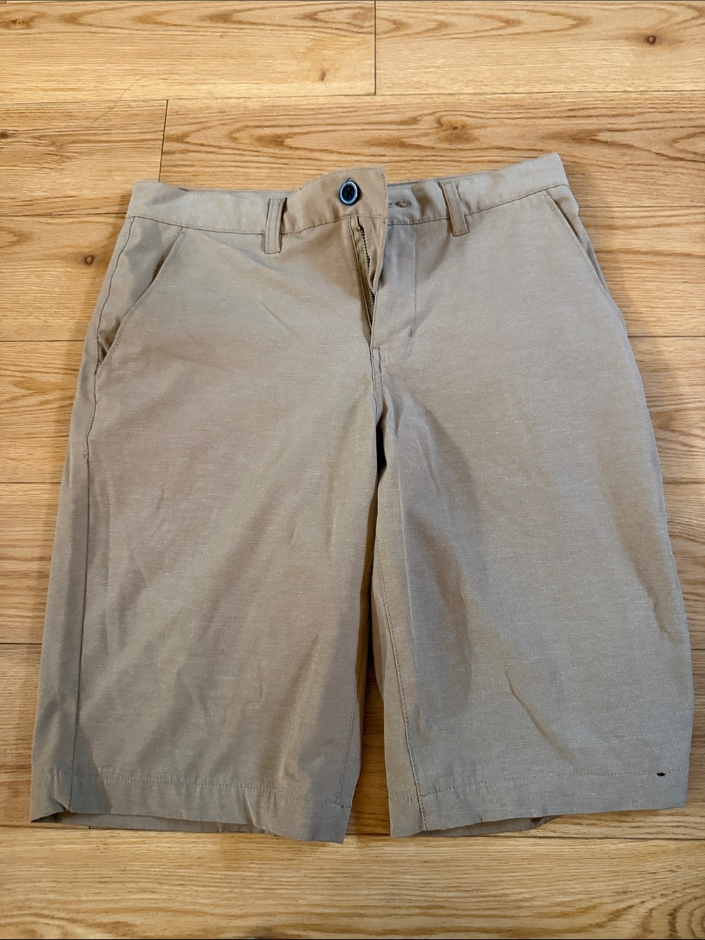 urban pipeline Men's Khaki Flat-Front Casual Shorts